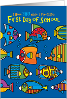 First Day of School, Tropical Fish Wearing COVID Masks card