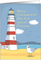 Grandma Lighthouse & Seagull Grandparents Day card