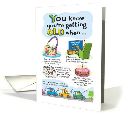 Funny Birthday Getting Old Jokes card (1651108)