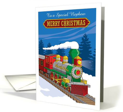 Merry Christmas Nephew Steam Train Customize Relation card (1657536)