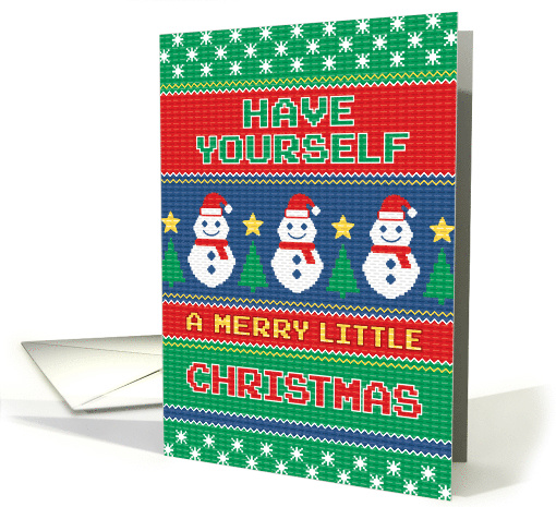 Ugly Christmas Sweater Pattern Merry Christmas card (1658466)