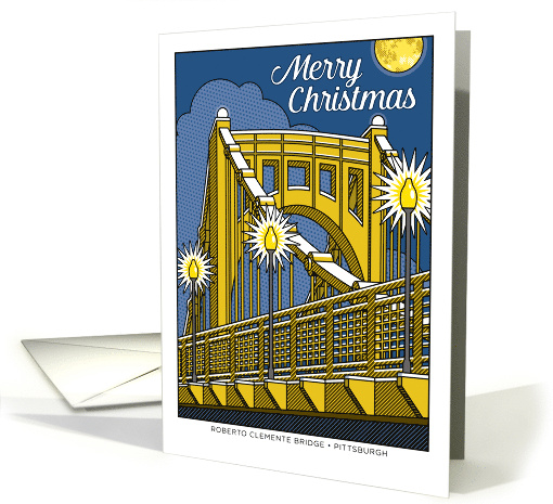Merry Christmas Roberto Clemente Bridge Pittsburgh card (1658480)