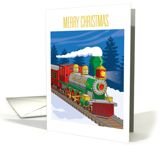Merry Christmas North Pole Steam Train card (1660504)