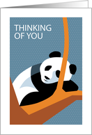 Thinking of You Giant Panda in Tree card