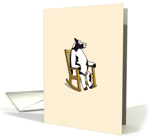 Funny Cow Pun Birthday card (1667716)