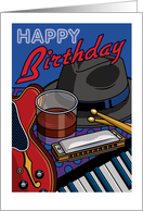 Birthday Blues Music Theme card