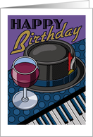 Birthday Jazz Music Theme card