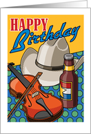 Birthday Country Music Theme card
