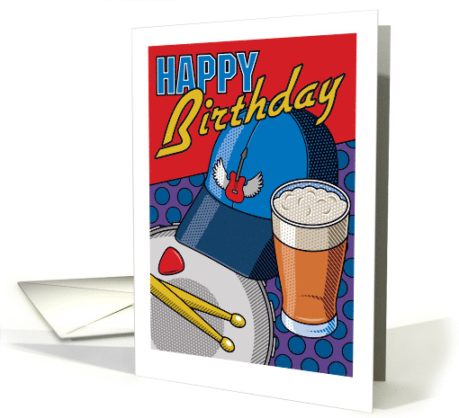 Birthday Rock and Roll Music Theme card (1667740)
