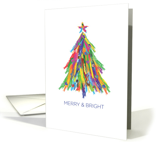 Abstract Christmas Tree with Ornaments and Star card (1668348)