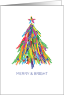 Abstract Christmas Tree with Ornaments and Star card
