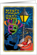 Mardi Gras Bourbon Street card