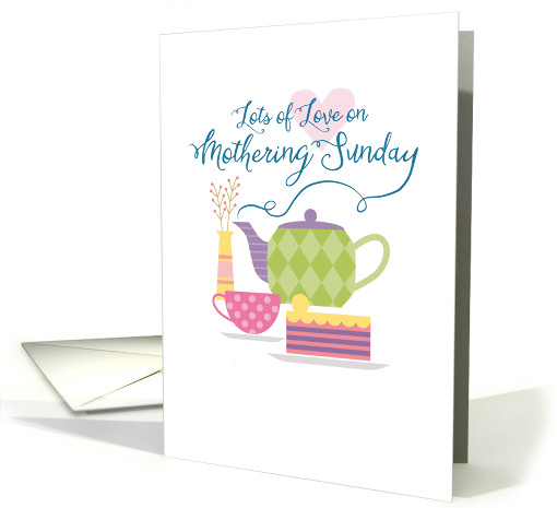 Mothering Sunday Flowers Tea and Simnel Cake card (1671934)