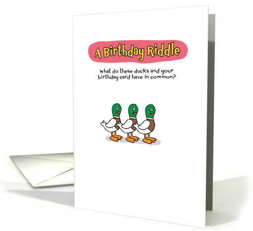 Funny Birthday Duck Pun card (1676412)