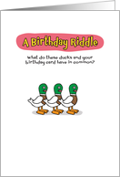 Funny Birthday Duck Pun card