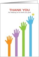 Business Thank You for Helping Reach Our Goal card