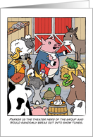 Birthday Theater Nerd Farm Animals card