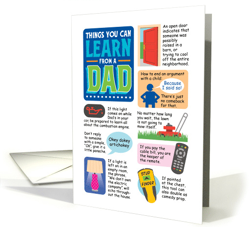 Fathers Day Funny Dad Sayings Dadisms card (1684730)