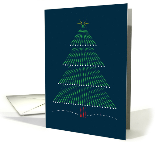 Geometric Style Christmas Tree with Star card (1689152)