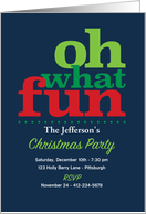 Oh What Fun Christmas Party Invitaion Customizable card
