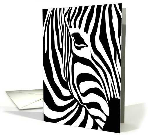 Black and White Zebra Art Blank Inside card (1690928)