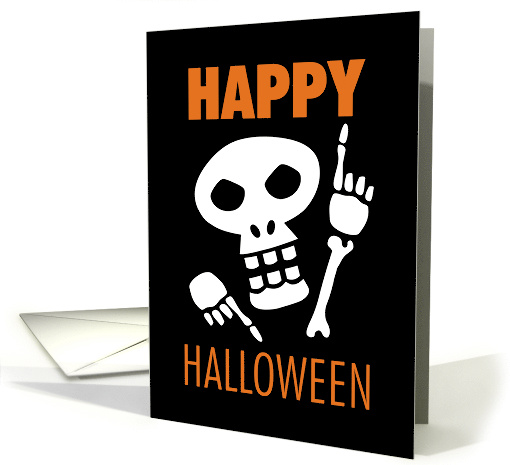 Happy Halloween Skull and Bones card (1690930)