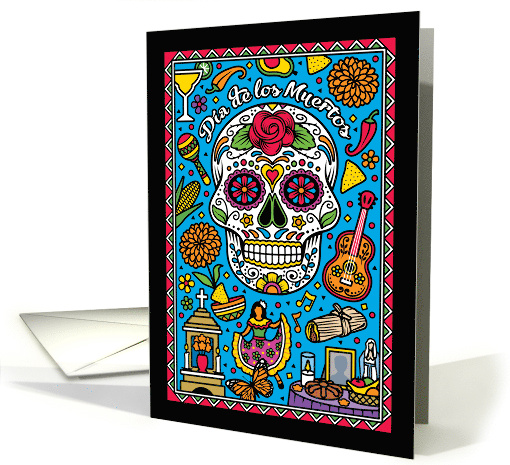 Dia de los Muertos Day of the Dead Sugar Skull card (1705232)