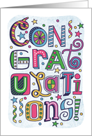 Congratulations Hand Lettering Blank Inside card