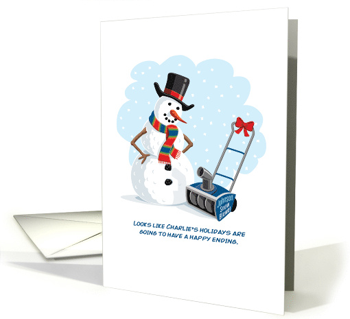 ADULT HUMOR Snowman and Snow Blower Happy Holidays card (1740198)