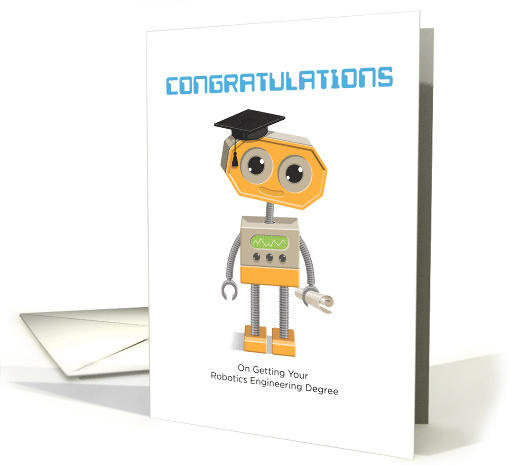 Congratulations Robotics Engineering Degree card (1740814)