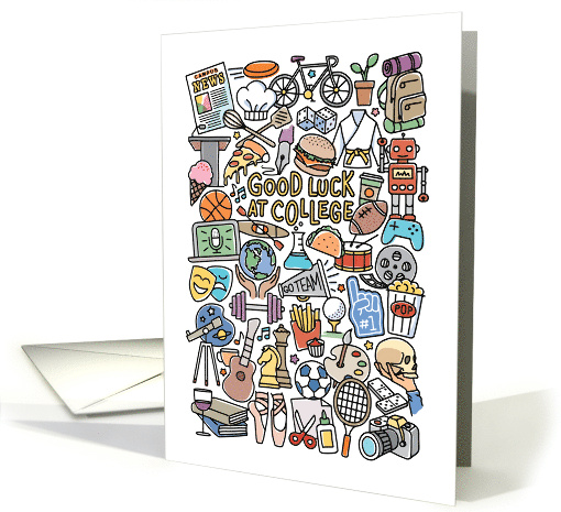 Good Luck at College Activities, Hobbies and Clubs card (1746938)