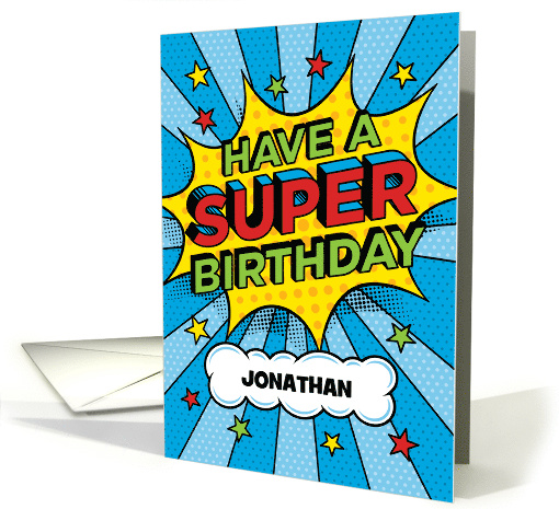 Super Birthday Comic Book Style Custom Name card (1748030)
