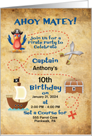 Pirate Theme Birthday Invitation Customizable card