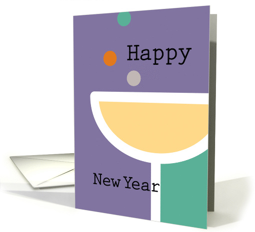 New Years Champagne Glass and Bubbles card (1822110)