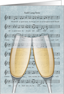 Auld Lang Syne New Year Champagne Toast card