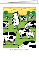 For Her Congratulations Job Promotion Cow Pun card