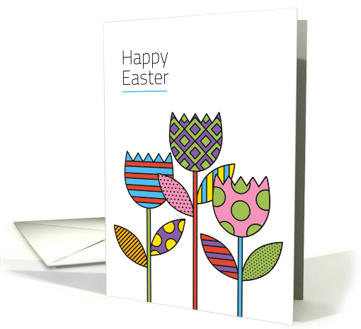 Easter Pop Art Flowers Minimalism card (1826440)