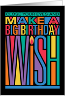 Big Birthday Wish Colorful card