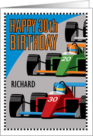 30th Birthday F1 Race Car Customize Name card