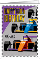 60th Birthday F1 Race Car Customize Name card