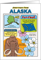 Greetings From Alaska Symbols Fun Facts Nickname and Capitol Blank Inside card