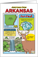 Greetings From Arkansas Symbols Fun Facts Nickname and Capitol Blank Inside card