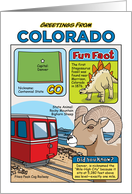 Greetings From Colorado Symbols Fun Facts Nickname and Capitol Blank Inside card