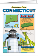 Greetings From Connecticut Symbols Fun Facts Nickname and Capitol Blank Inside card