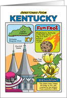 Greetings From Kentucky Symbols Fun Facts Nickname and Capitol Blank Inside card