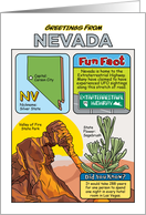 Greetings From Nevada Symbols Fun Facts Nickname and Capitol Blank Inside card