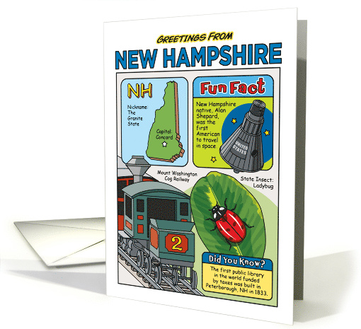 Greetings From New Hampshire Symbols Fun Facts Nickname... (1873608)