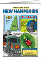 Greetings From New Hampshire Symbols Fun Facts Nickname and Capitol Blank Inside card
