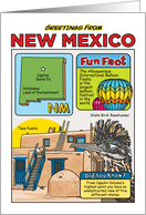 Greetings From New Mexico Symbols Fun Facts Nickname and Capitol Blank Inside card