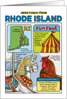 Greetings From Rhode Island Symbols Fun Facts Nickname and Capitol Blank Inside card